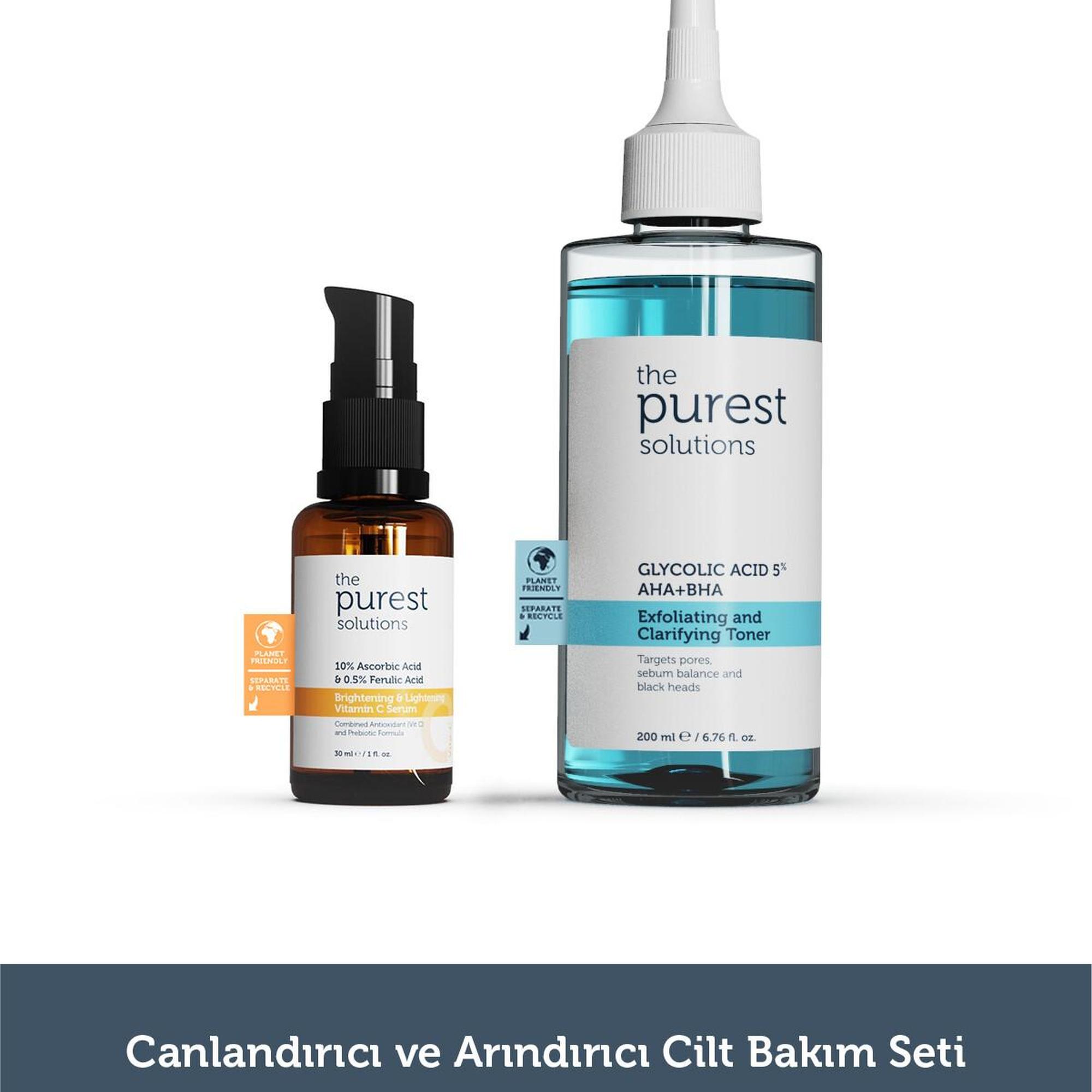 The Purest Solutions Canlandırıcı ve Arındırıcı Cilt Bakım Seti