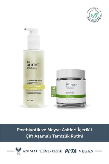  The Purest Solutions Tüm Cilt Tipleri için Arındırıcı Ve Canlandırıcı Çift Aşamalı Temizlik Rutini