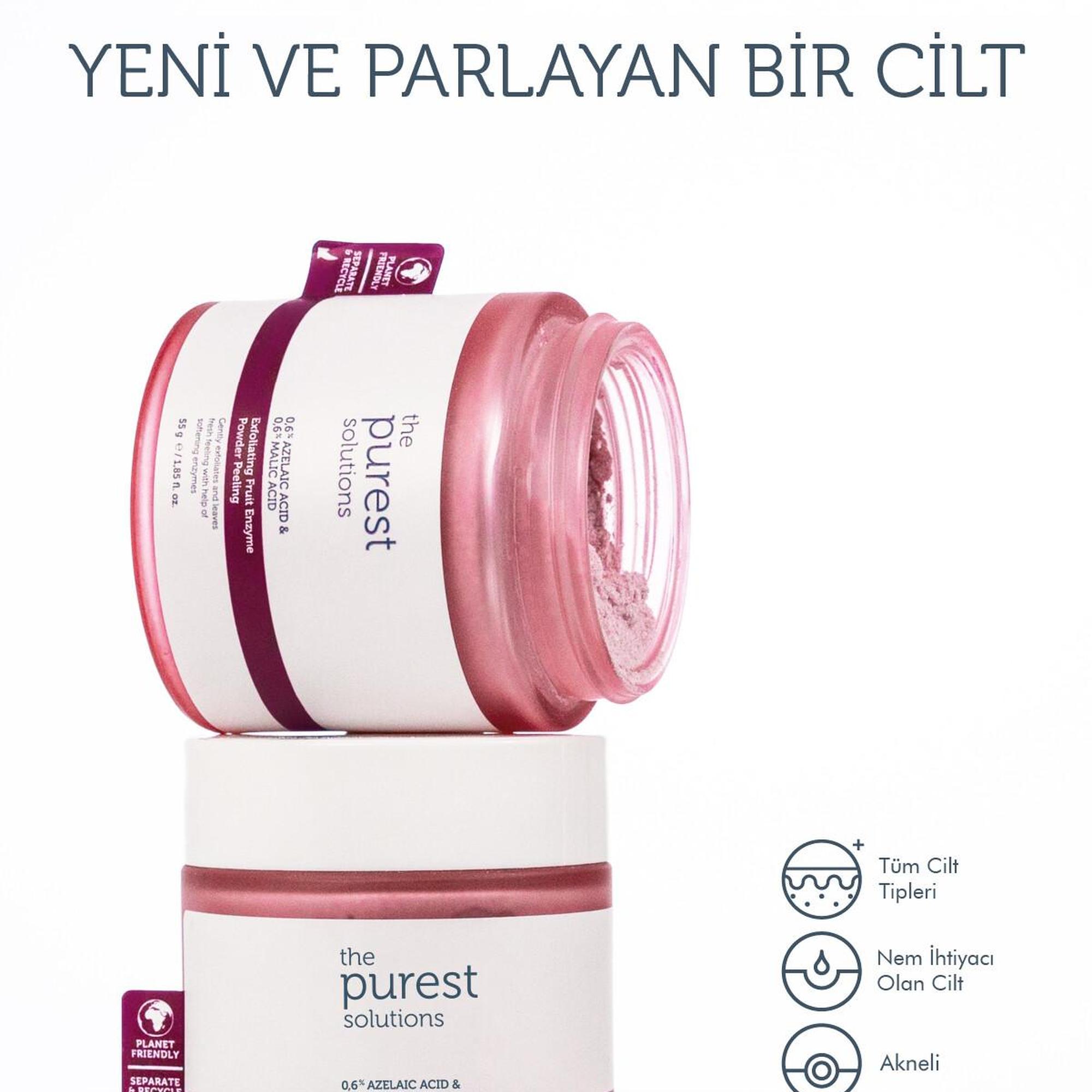The Purest Solutions Canlandırıcı ve Aydınlatma Etkili Peeling İçeren Cilt Bakım Seti