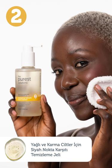  The Purest Solutions Yağlı ve Karma ciltler için Arındırıcı & Sebum Dengeleyici Çift Aşamalı Temizlik Rutini