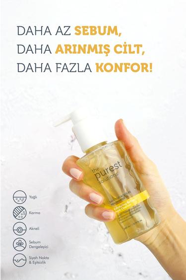  The Purest Solutions Yağlı ve Karma ciltler için Arındırıcı & Sebum Dengeleyici Çift Aşamalı Temizlik Rutini