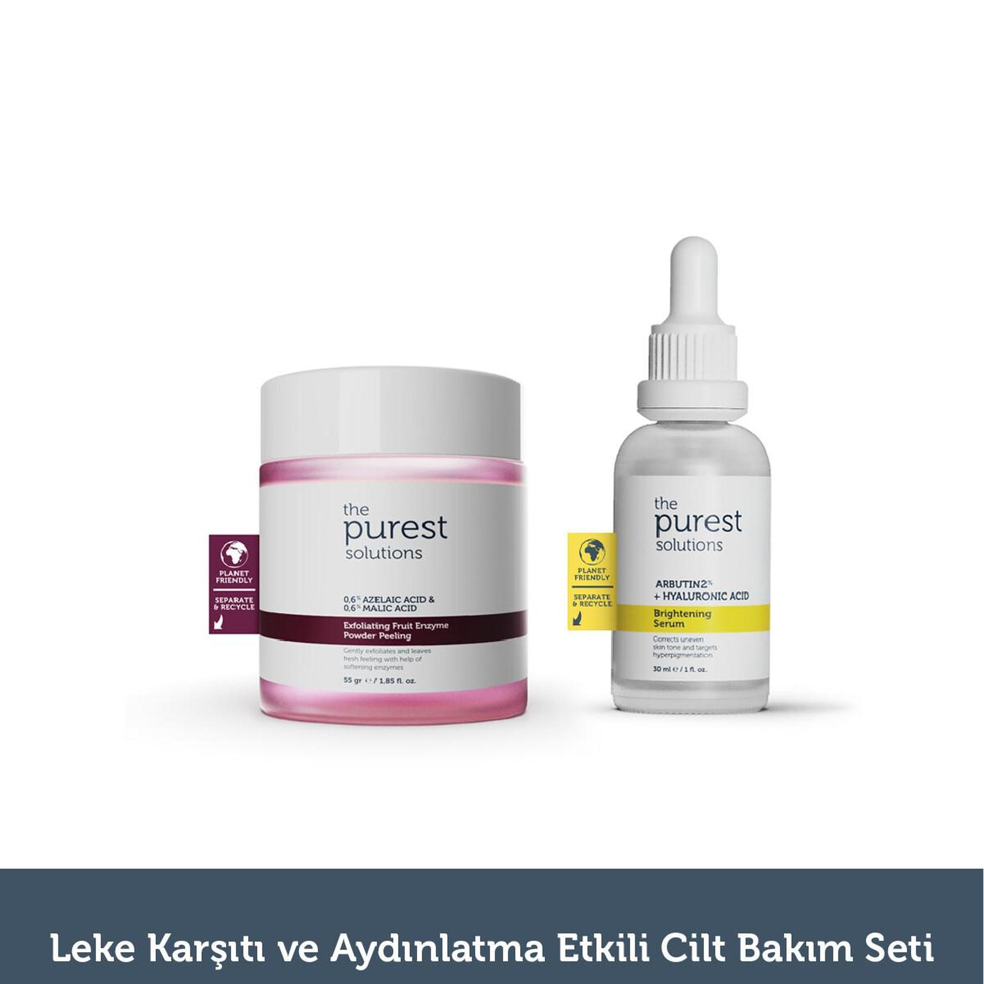 The Purest Solutions Leke karşıtı ve Aydınlatma Etkili Cilt Bakım Seti