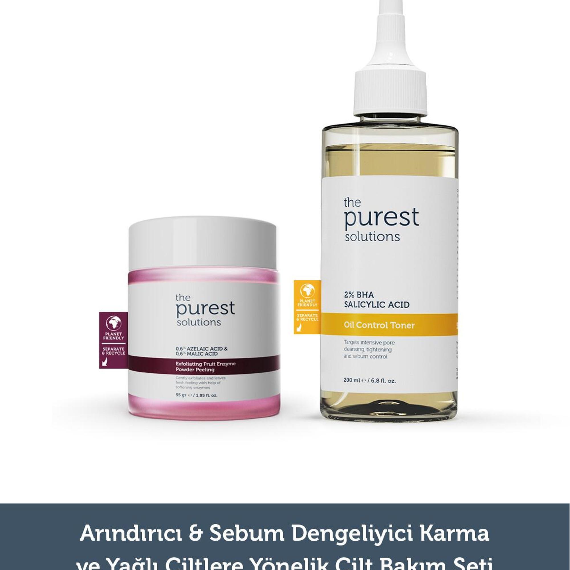 The Purest Solutions Arındırıcı & Sebum Dengeliyici Karma ve Yağlı Ciltlere Yönelik Cilt Bakım Seti