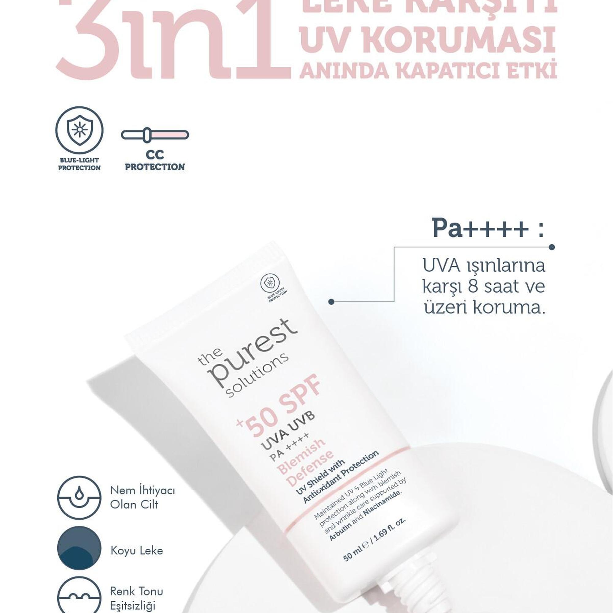 The Purest Solutions Cilt Tonu Eşitleyici, Gözenek Karşıtı ve Güneş Koruma Etkili Cilt Bakım Seti