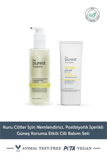  The Purest Solutions Tüm Ciltler için Arındırıcı Güneş Koruma ve Nemlendirme Etkili Cilt Bakım Seti