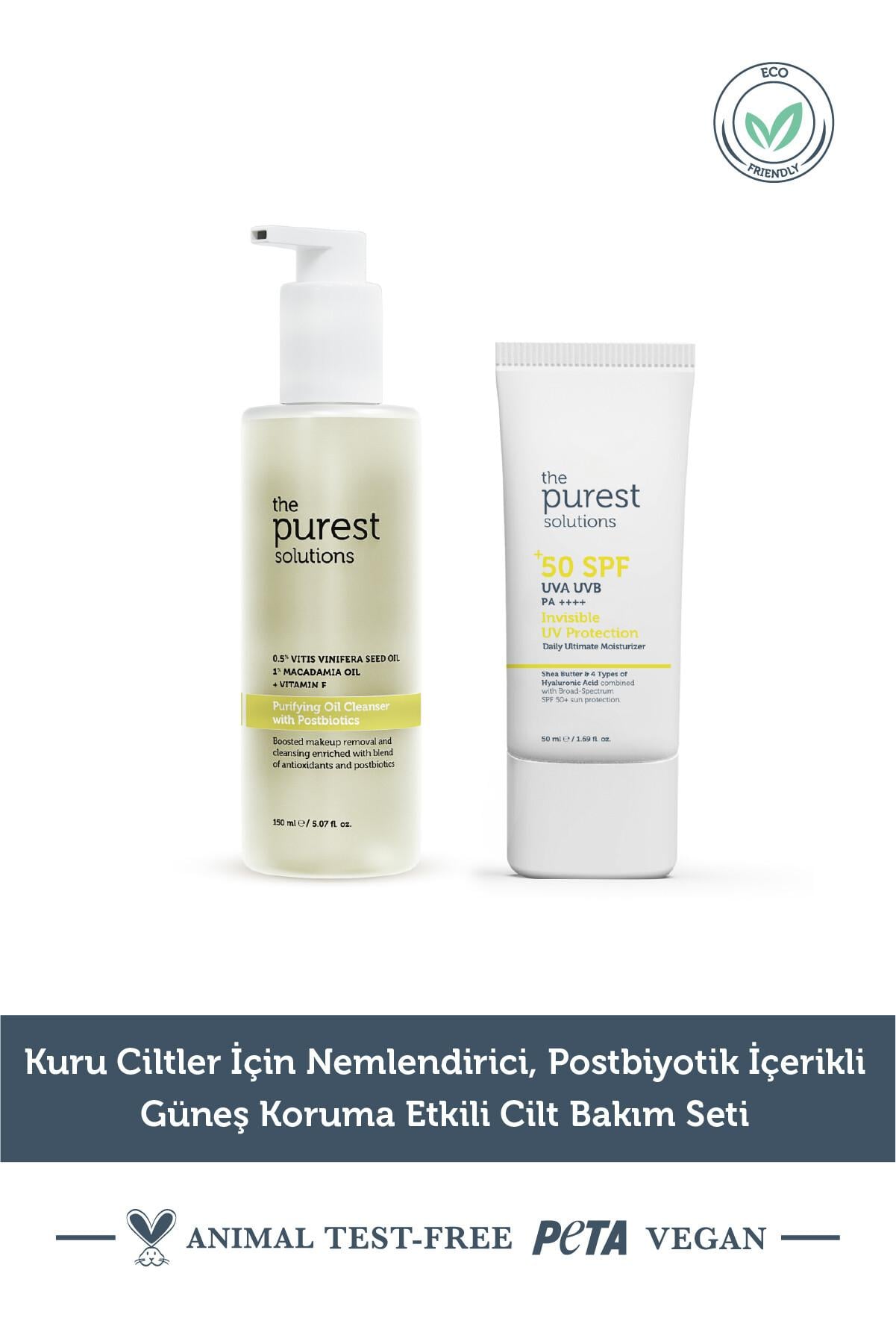 The Purest Solutions Tüm Ciltler için Arındırıcı Güneş Koruma ve Nemlendirme Etkili Cilt Bakım Seti