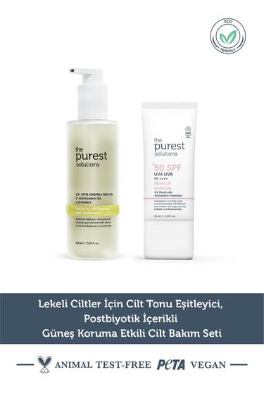  The Purest Solutions Arındırıcı & Cilt Tonu Eşitleyici, Güneş Koruma Etkili Cilt Bakım Seti