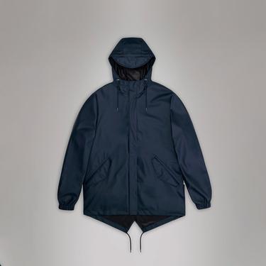  Rains Fishtail Jacket W3 Kadın Lacivert Yağmurluk