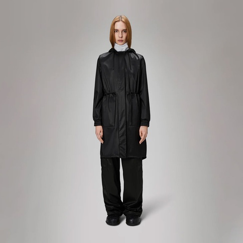  Rains String W Parka W3 Kadın Siyah Yağmurluk
