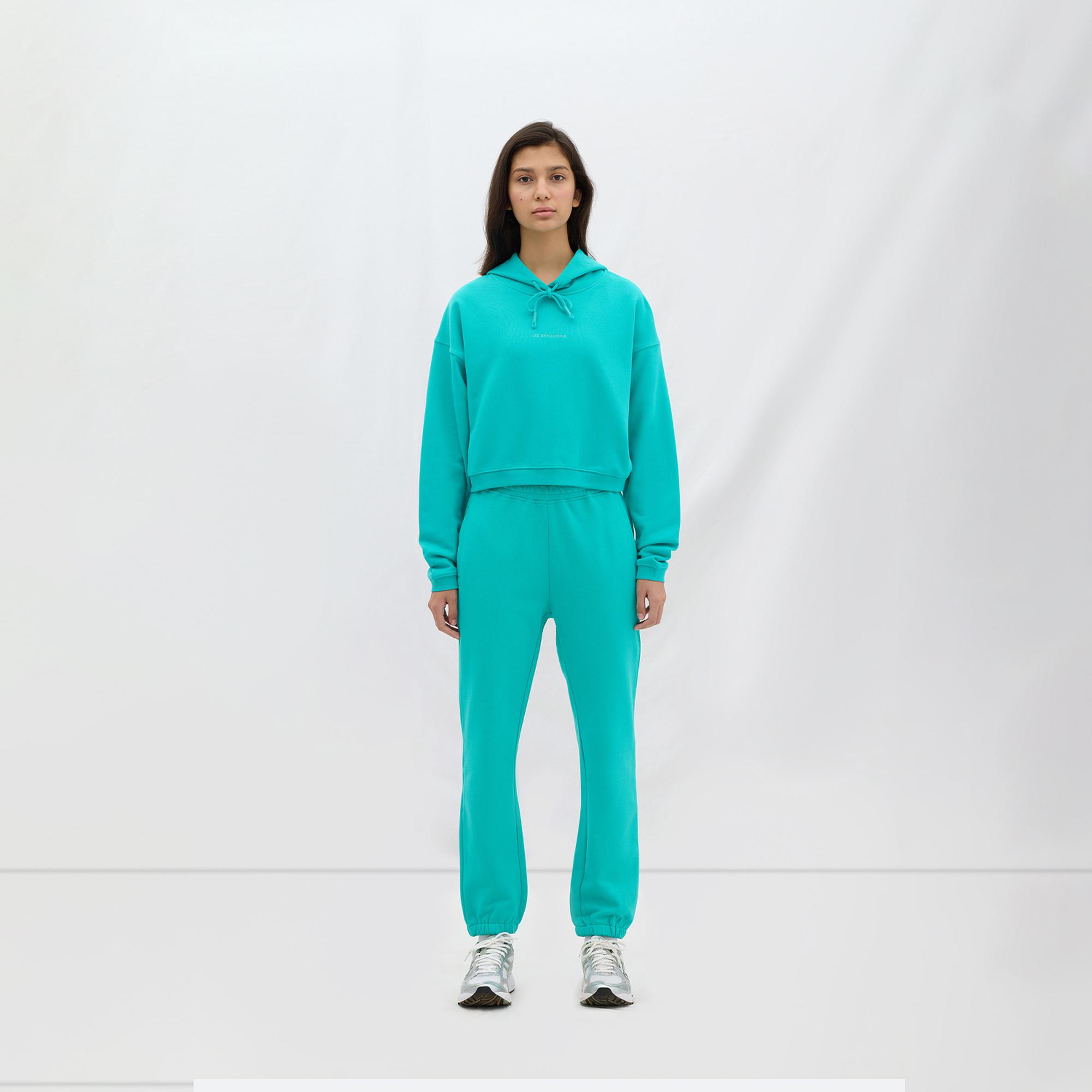 Les Benjamins Essential Kadın Yeşil Hoodie