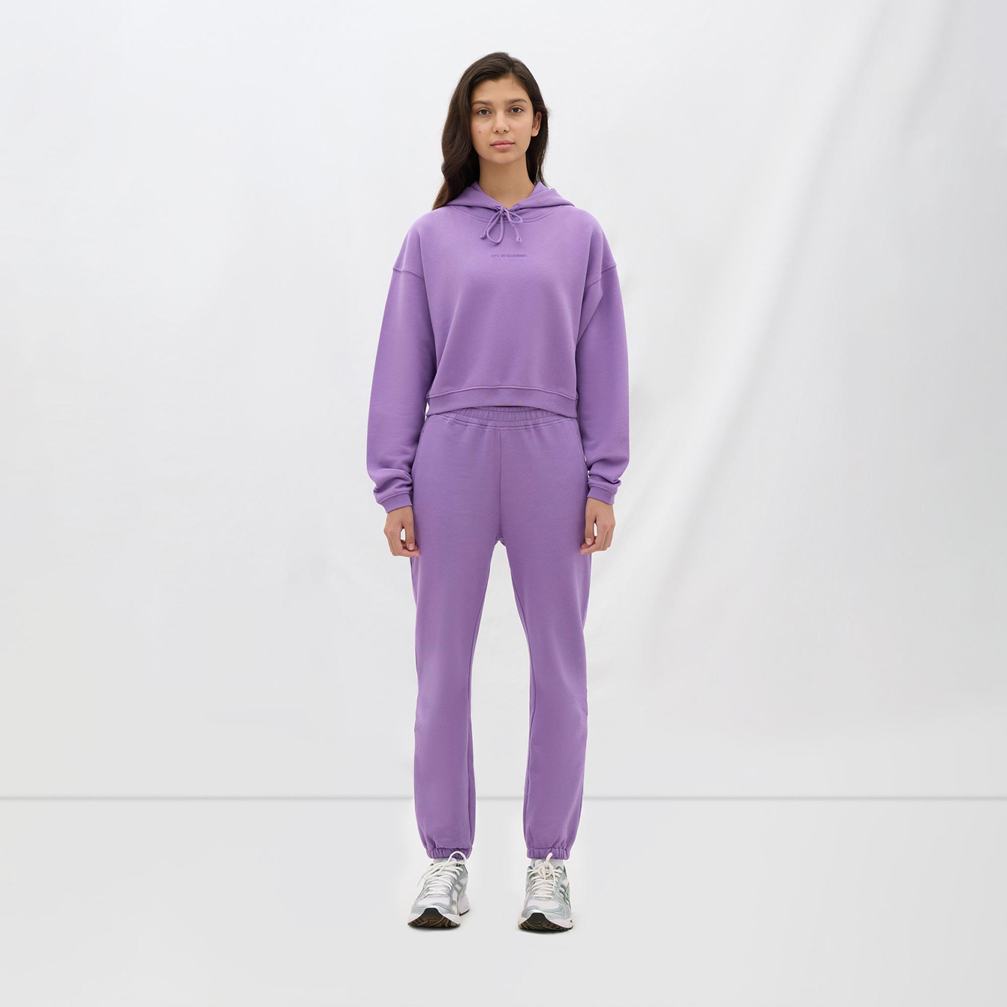 Les Benjamins Essential Kadın Mor Hoodie