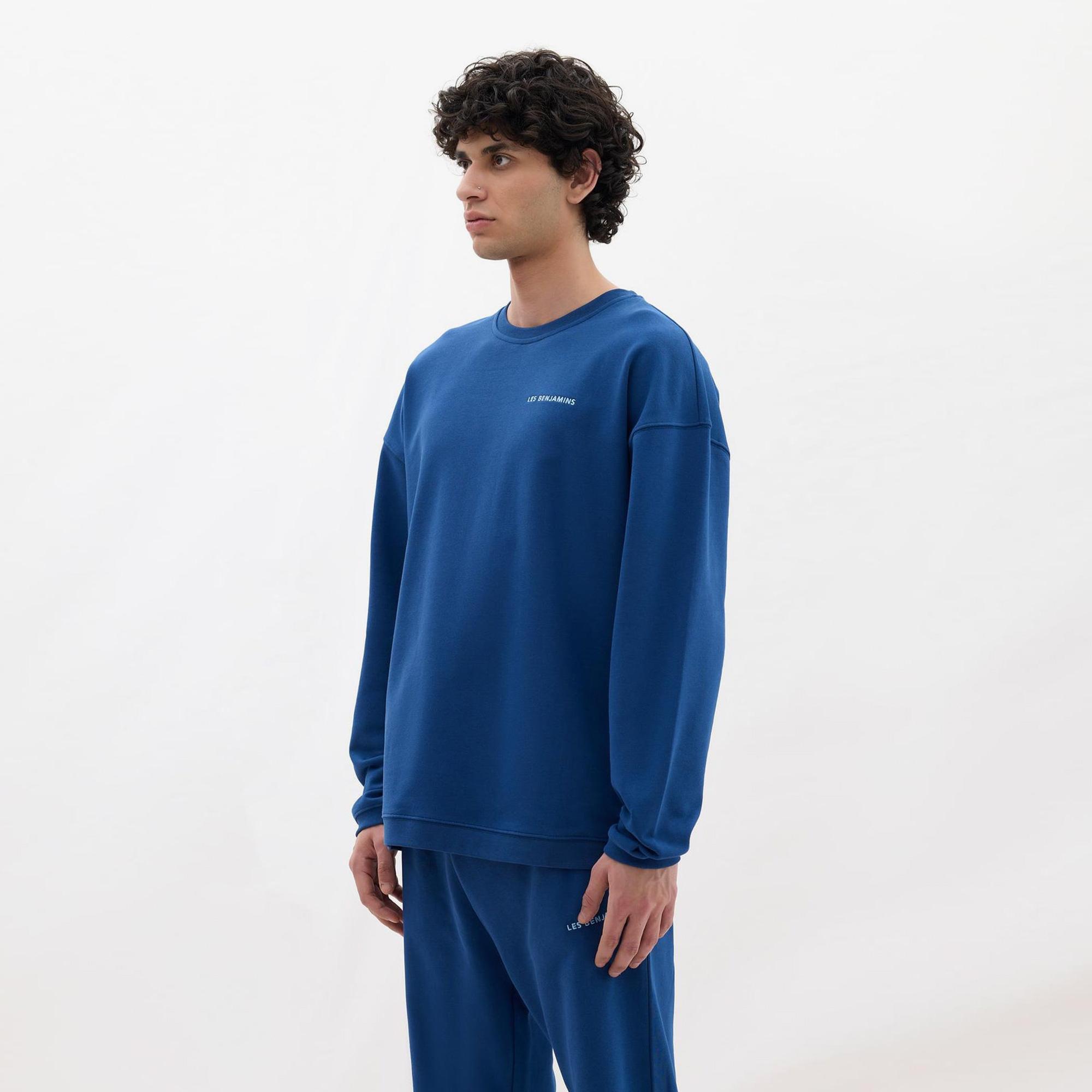 Les Benjamins Core Erkek Mavi Sweatshirt
