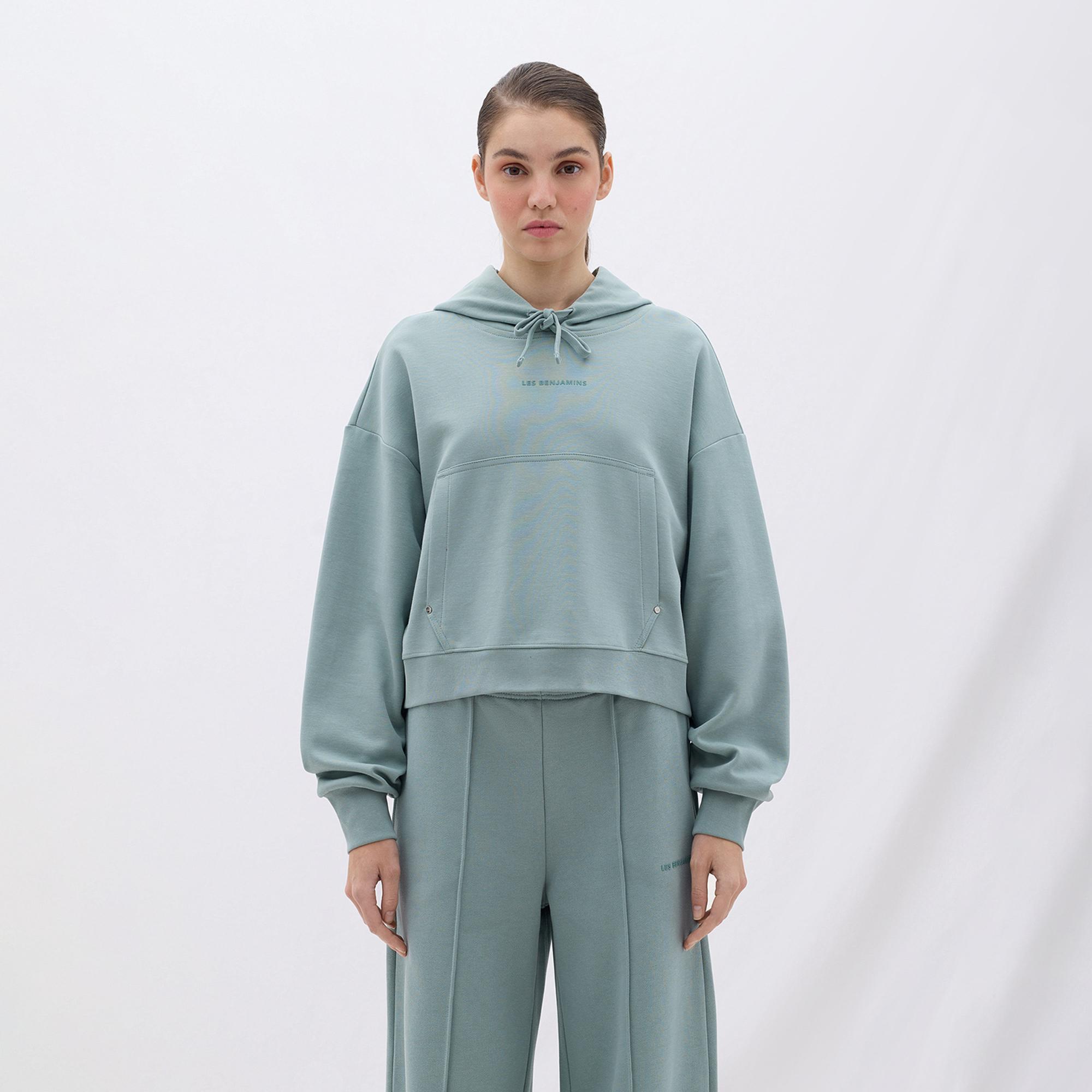 Les Benjamins Classics Kadın Yeşil Hoodie