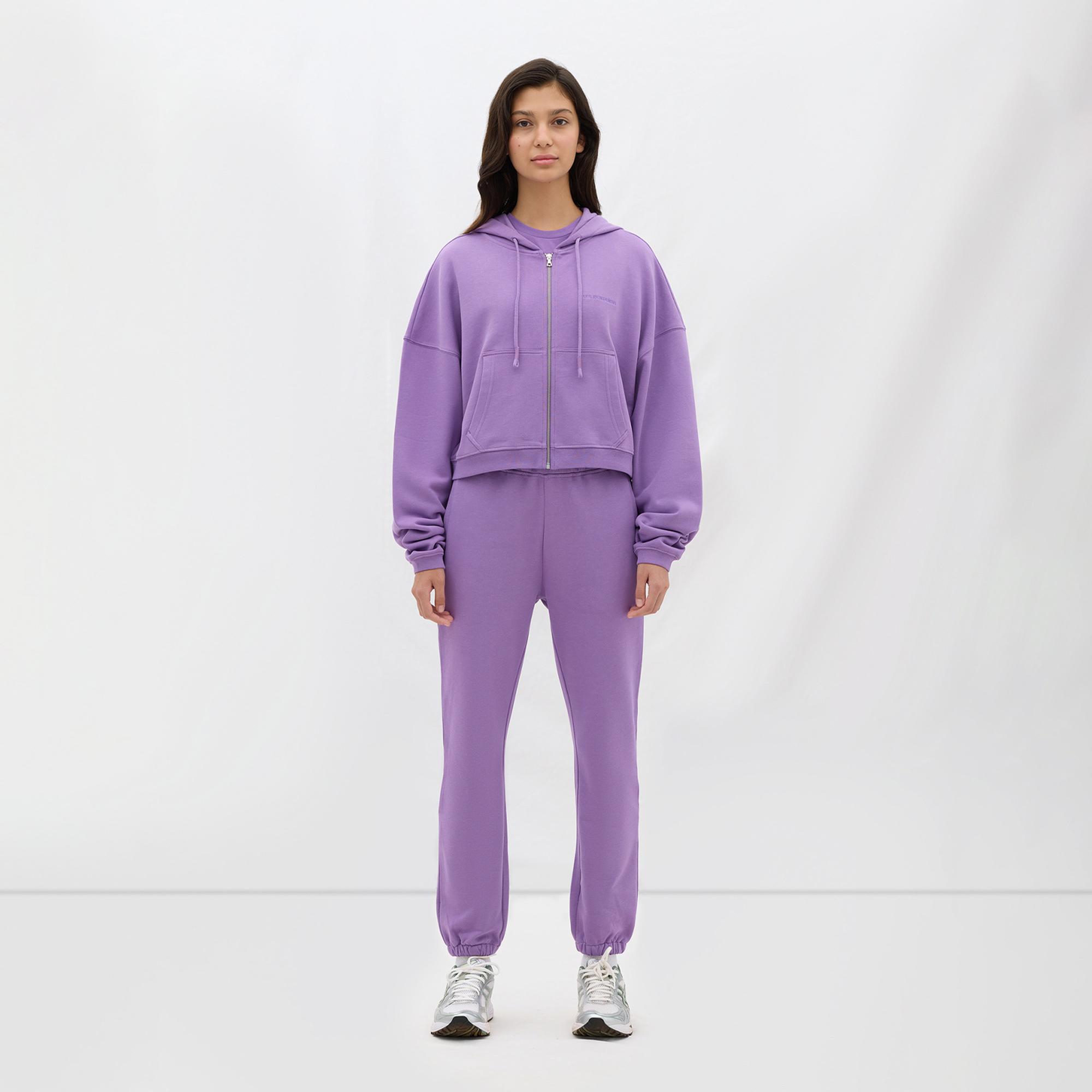 Les Benjamins Essential Kadın Mor Sweatshirt