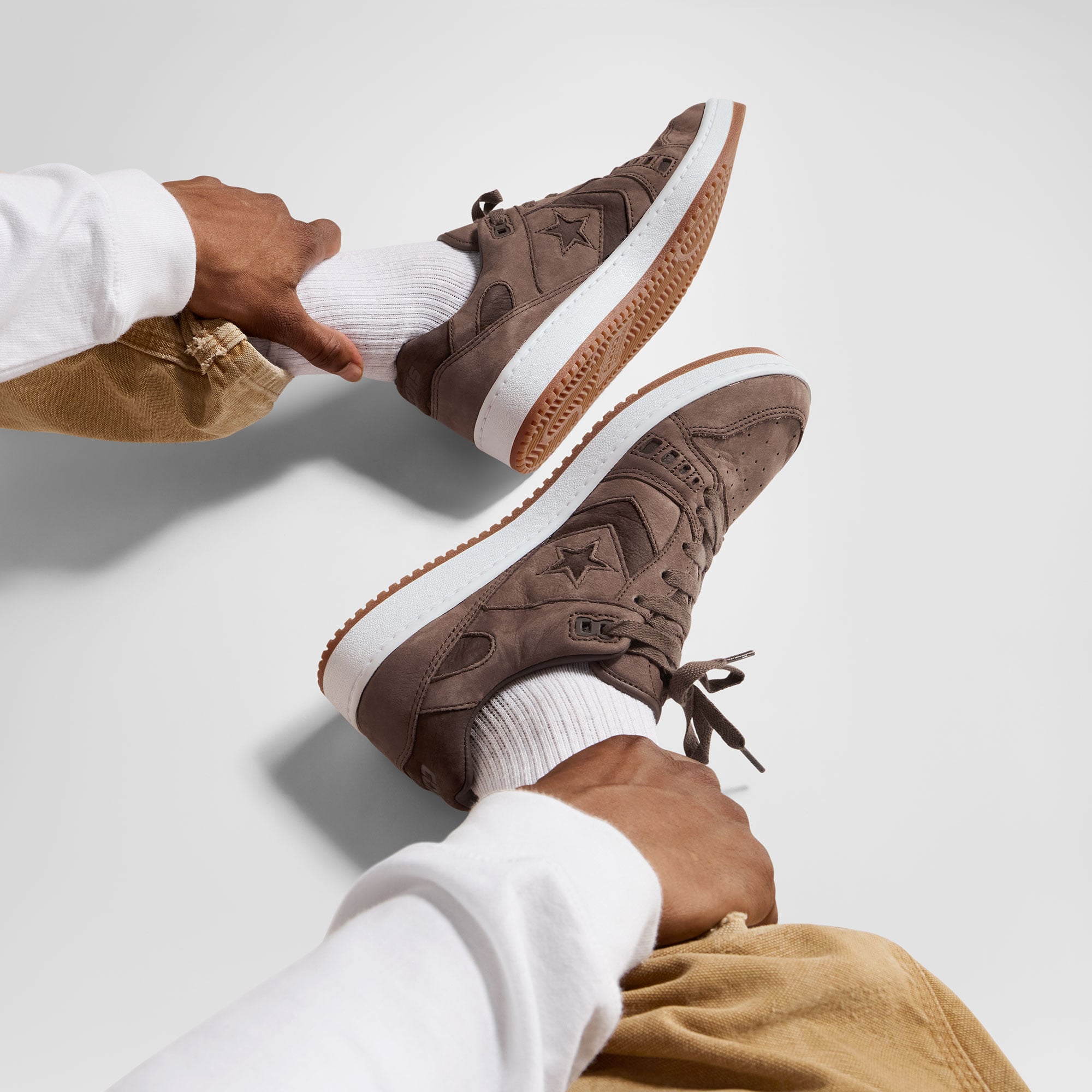 Converse AS-1 Pro Unisex Kahverengi Deri Sneaker - Görsel 6