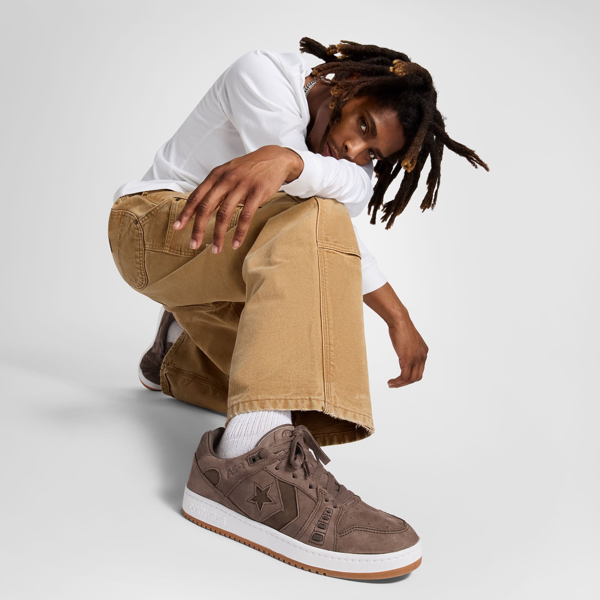 Converse AS-1 Pro Unisex Kahverengi Deri Sneaker - Görsel 5