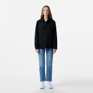  Kadın Regular Fit Siyah Gömlek