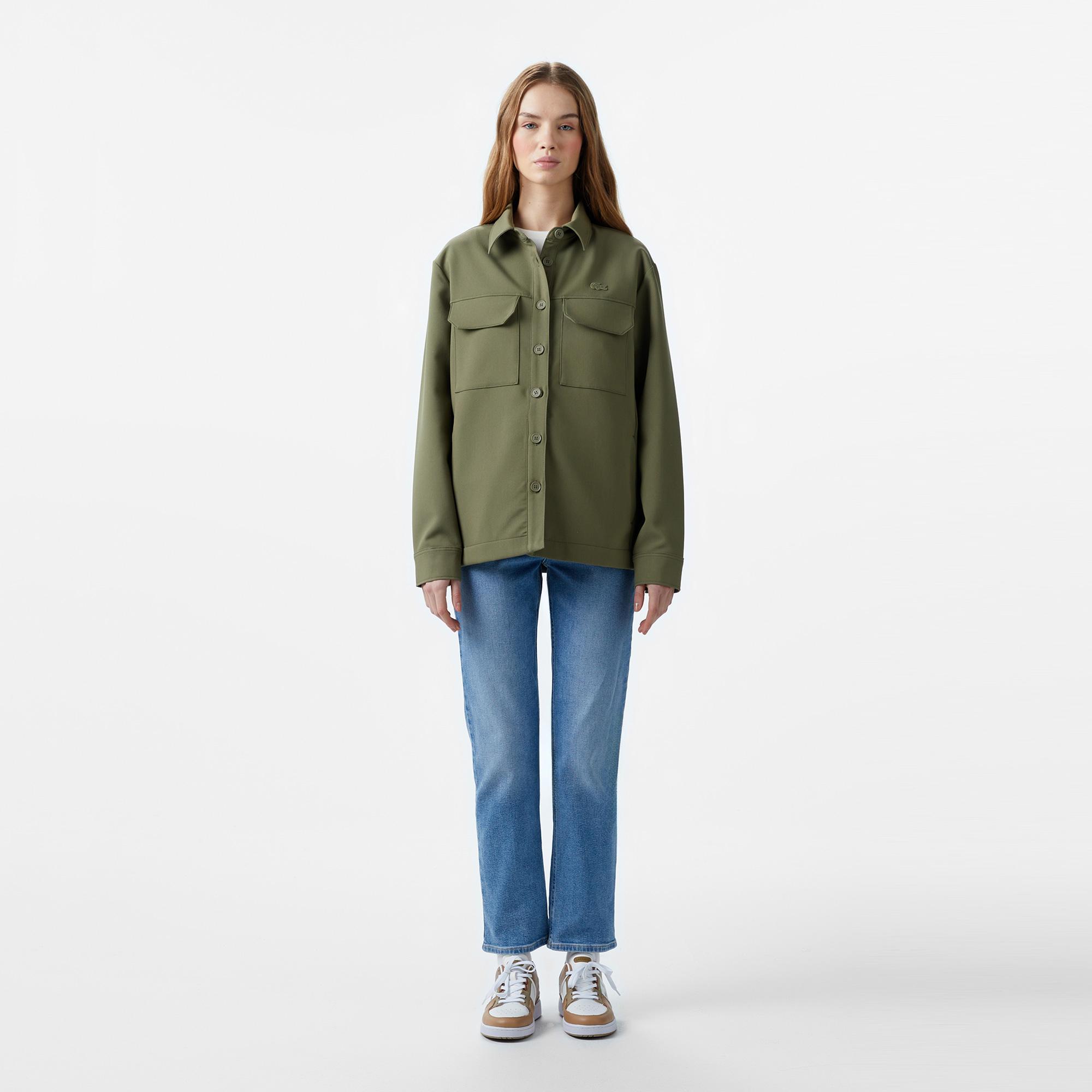 Kadın Regular Fit Haki Gömlek