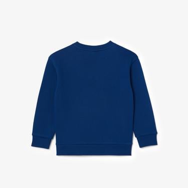  Çocuk Bisiket Yaka Baskılı Lacivert Sweatshirt