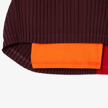  Kadın Flare Fit Kolsuz V Yaka Kırmızı Elbise