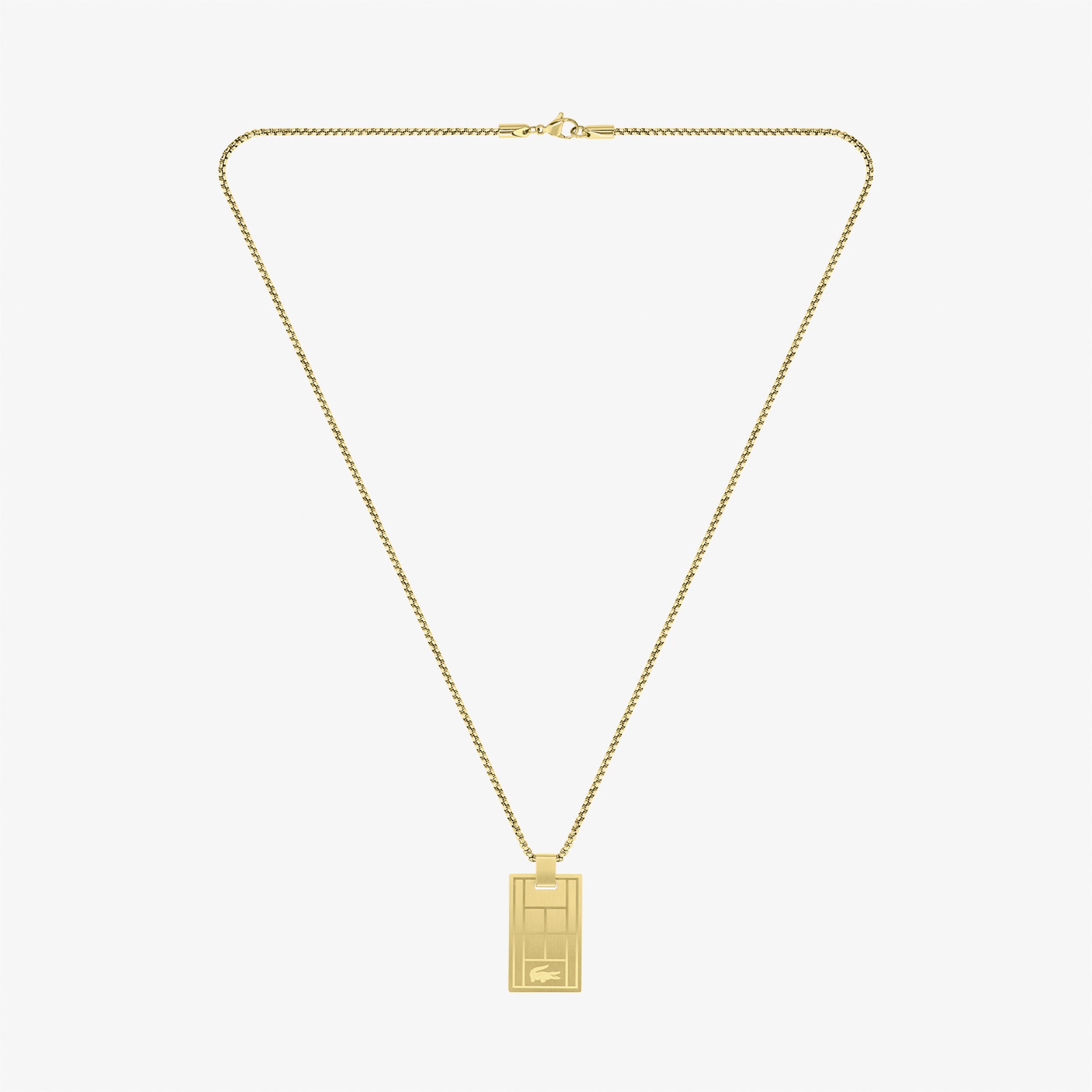 Lacoste Tennis Court Erkek Sarı Kolye