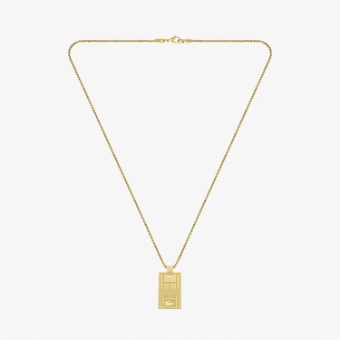  Lacoste Tennis Court Erkek Sarı Kolye