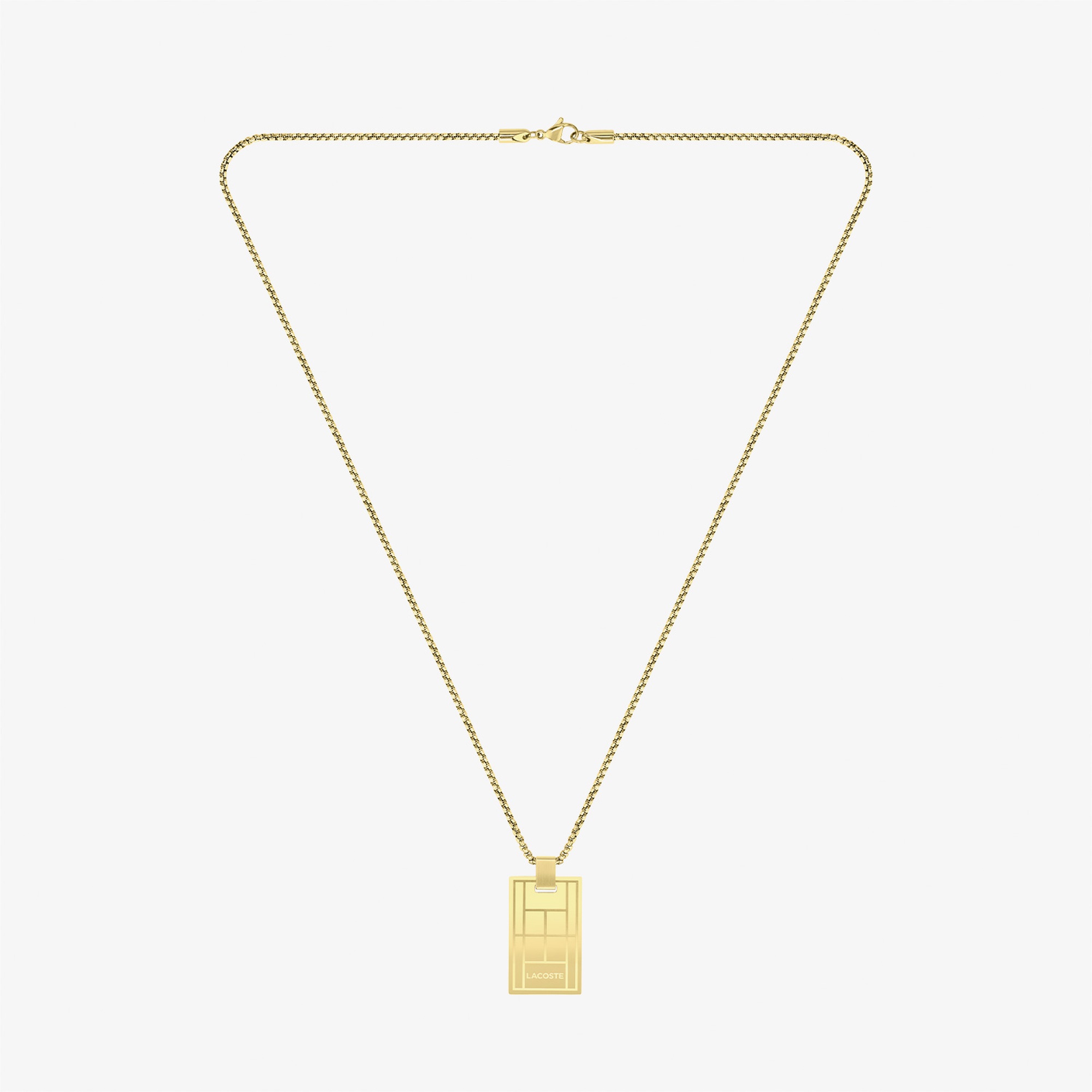 Lacoste Tennis Court Erkek Sarı Kolye