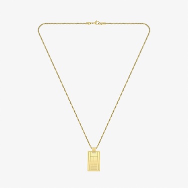  Lacoste Tennis Court Erkek Sarı Kolye