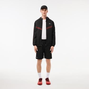  Erkek Regular Fit Baskılı Siyah Şort