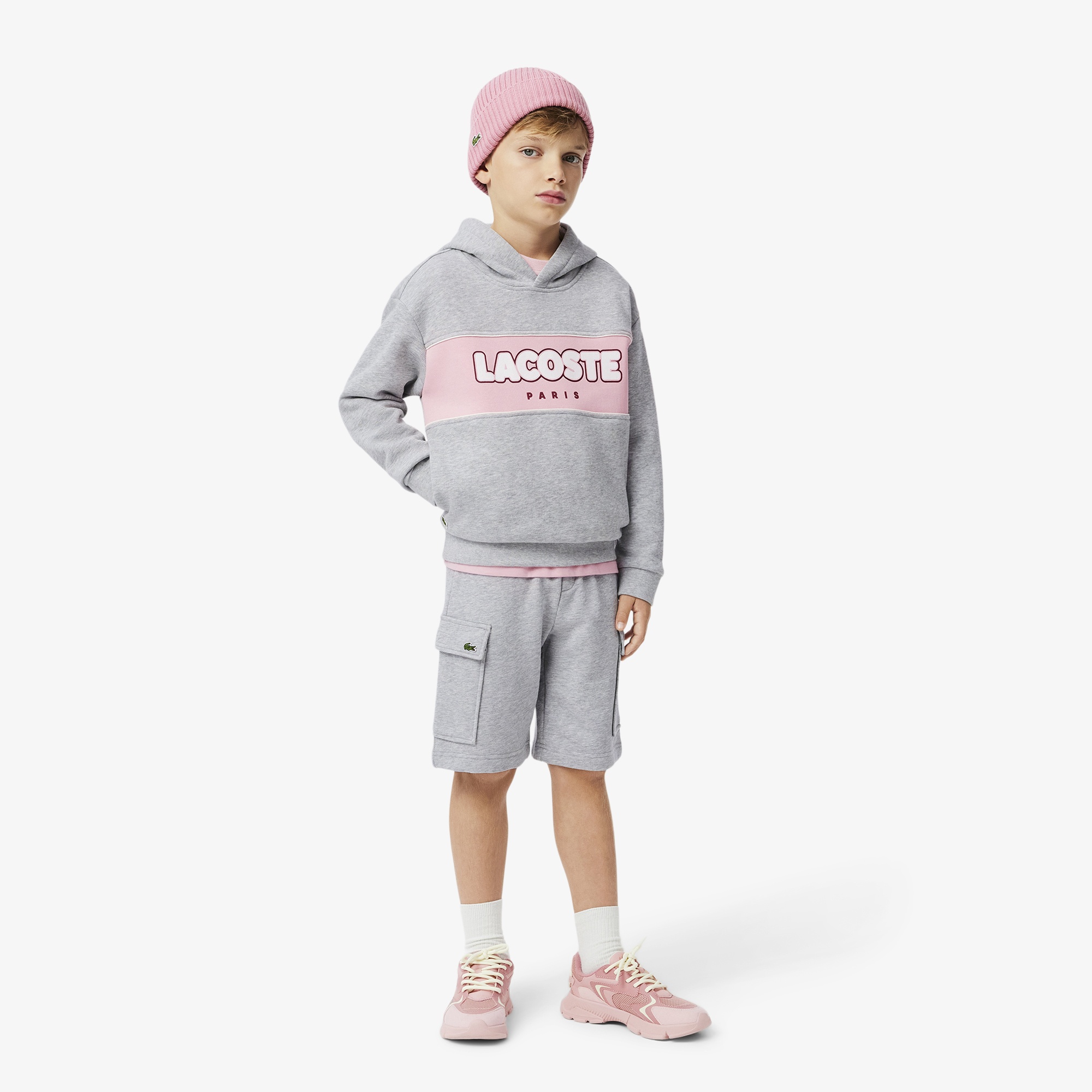 Erkek Çocuk Kapüşonlu Baskılı Gri Sweatshirt