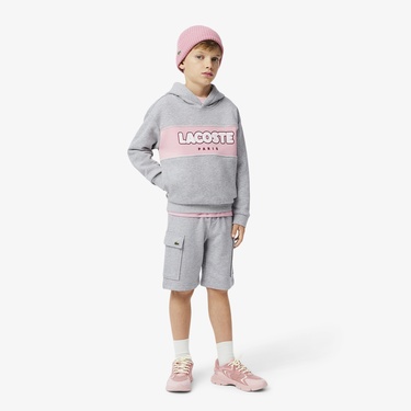  Erkek Çocuk Kapüşonlu Baskılı Gri Sweatshirt