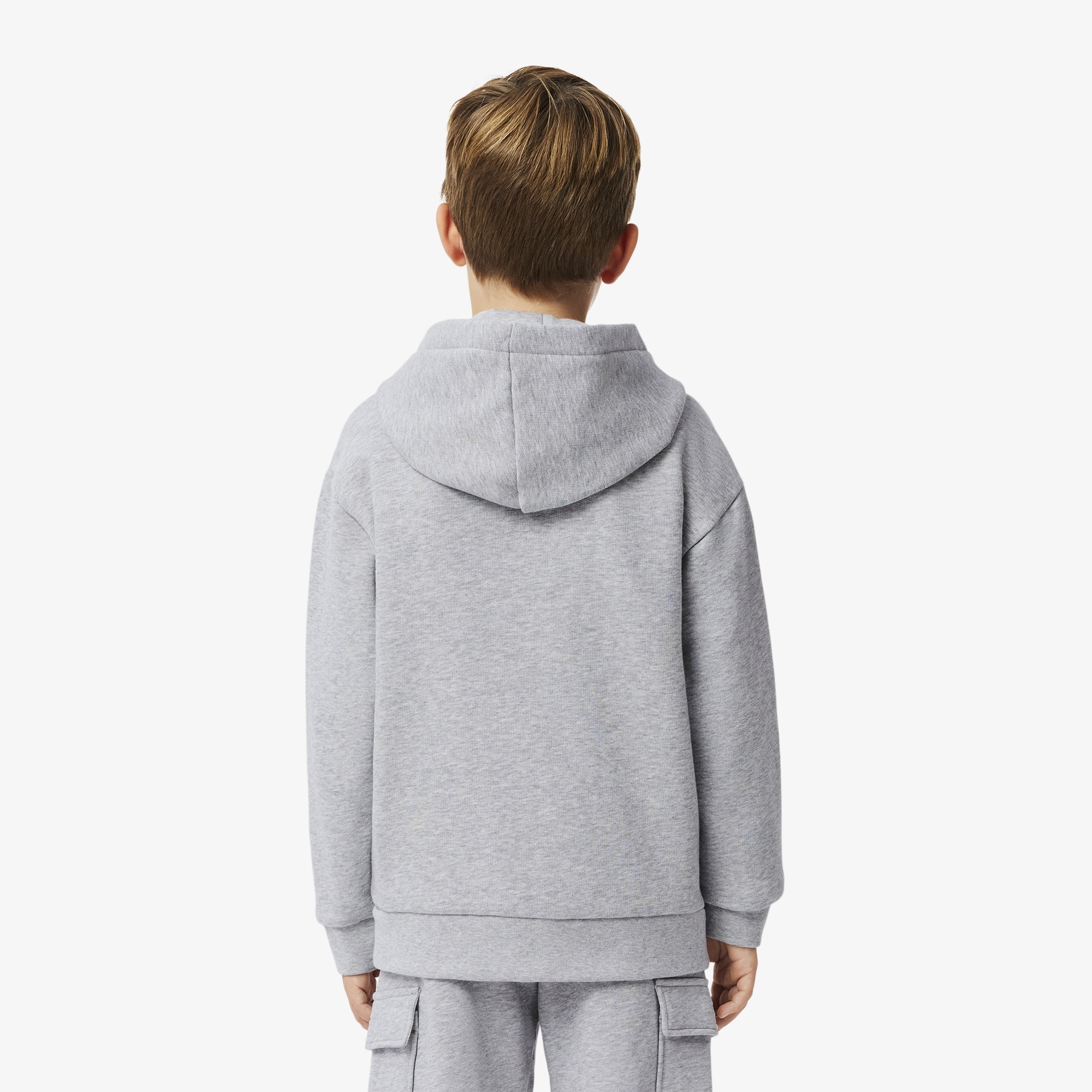 Erkek Çocuk Kapüşonlu Baskılı Gri Sweatshirt