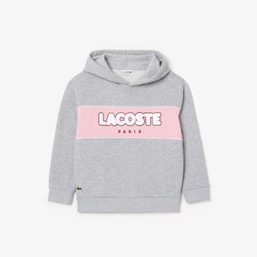  Erkek Çocuk Kapüşonlu Baskılı Gri Sweatshirt