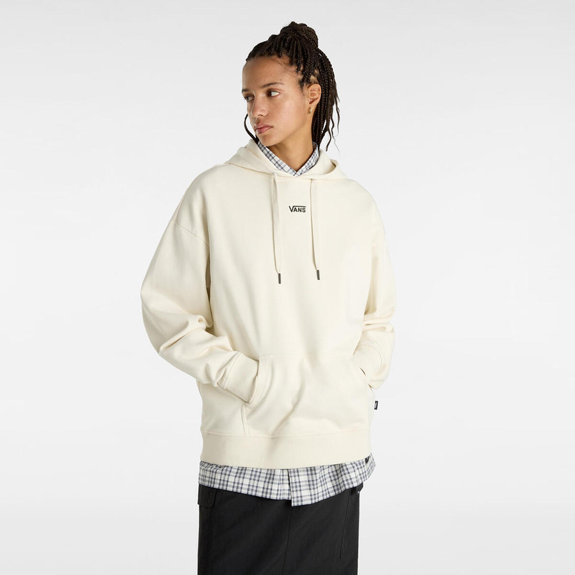 Vans Flyıng V Os Ft Ls Kadın Krem Rengi Sweatshirt