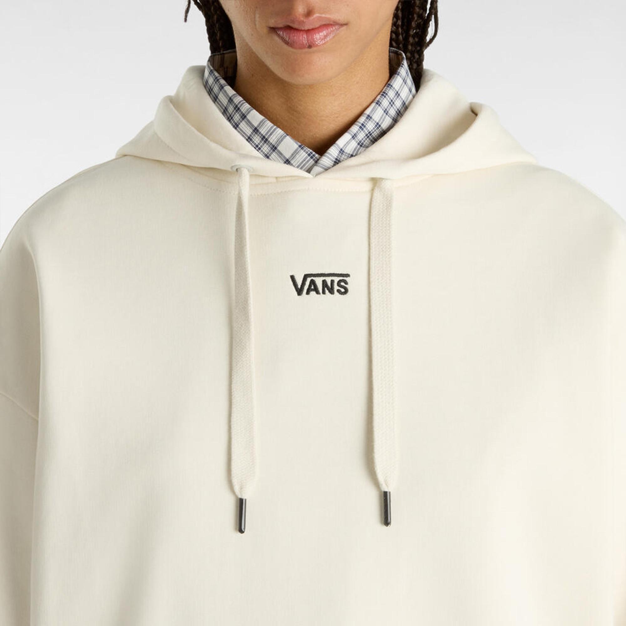 Vans Flyıng V Os Ft Ls Kadın Krem Rengi Sweatshirt