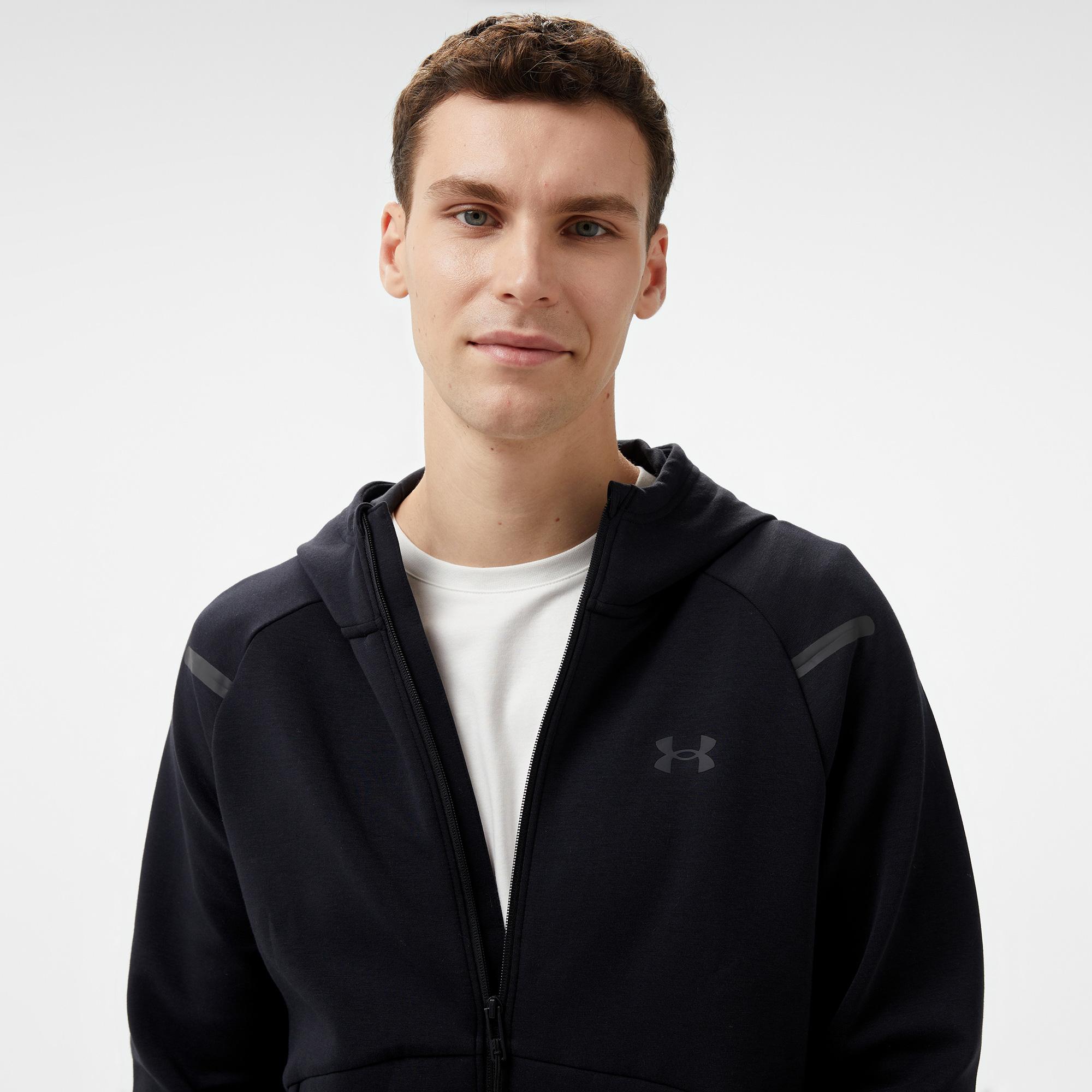 Under Armour Unstoppable Flc Fz Hd Eu Erkek Siyah Sweatshirt