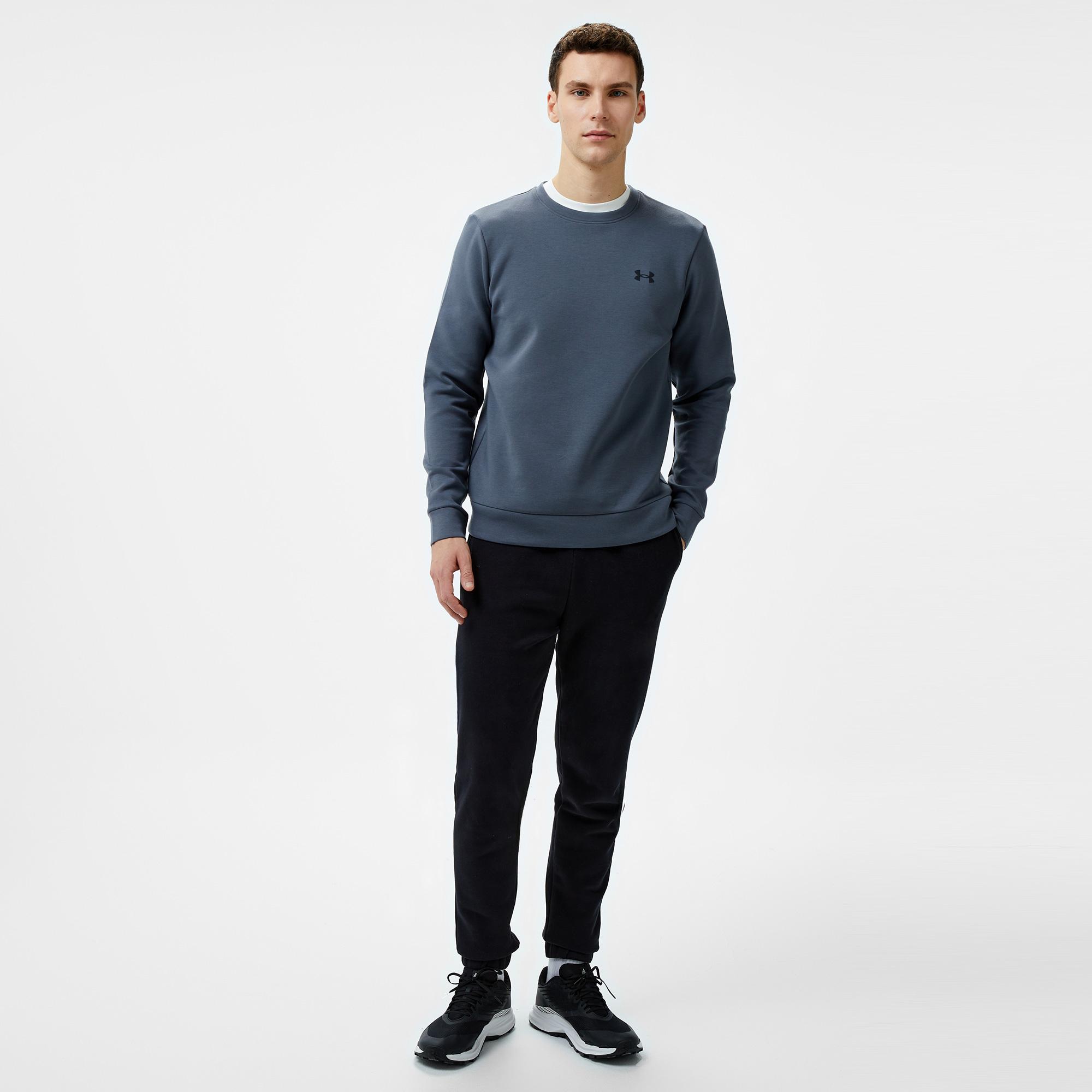 Under Armour Unstoppable Fleece Bisiklet Yaka EU Erkek Gri Sweatshirt