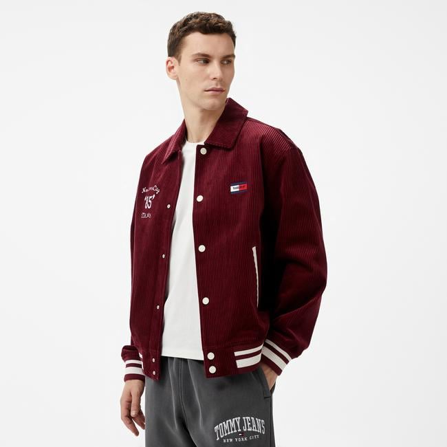  Tommy Jeans Tech Cord Bobby Erkek Mor Ceket