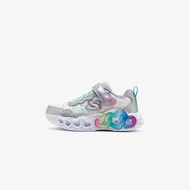  Skechers Infinite Heart Lights Çocuk Gri Spor Ayakkabı