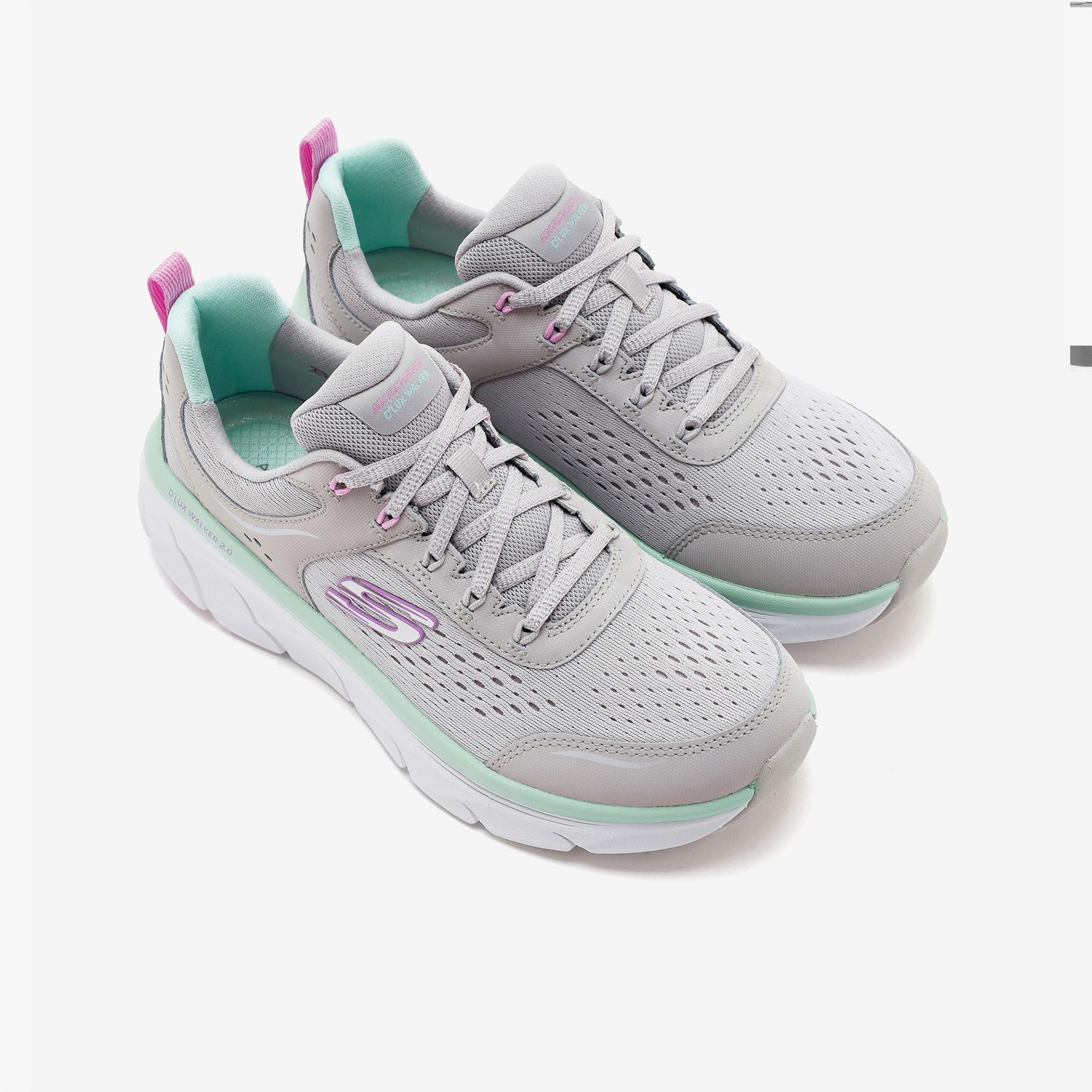 Skechers D'Lux Walker 2.0 Daisy Doll Kadın Gri Spor Ayakkabı