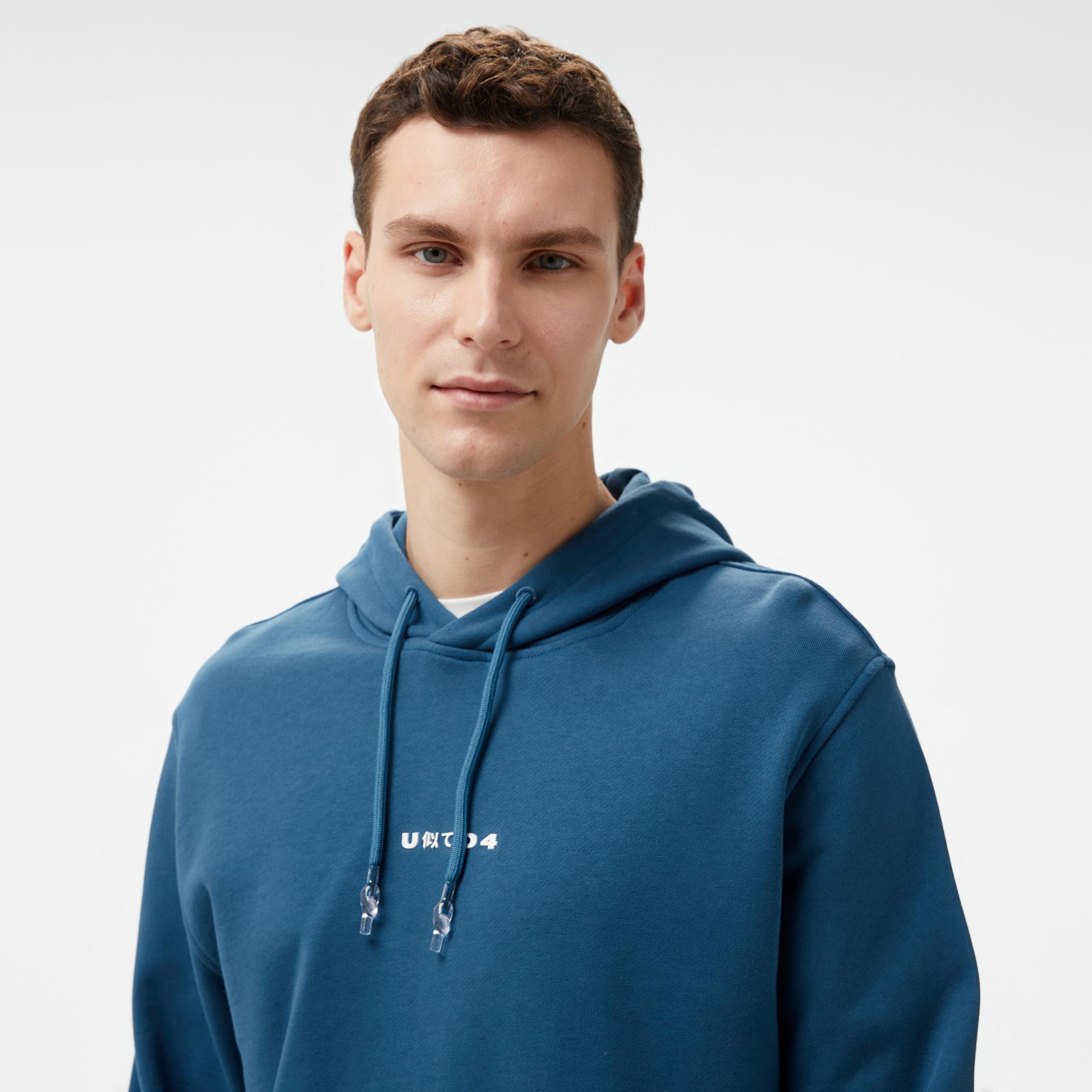 UNITED4 Erkek Mavi Sweatshirt