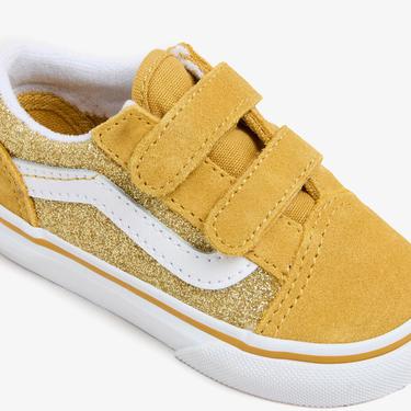  Vans Old Skool Toddler Çocuk Sarı Simli Sneaker