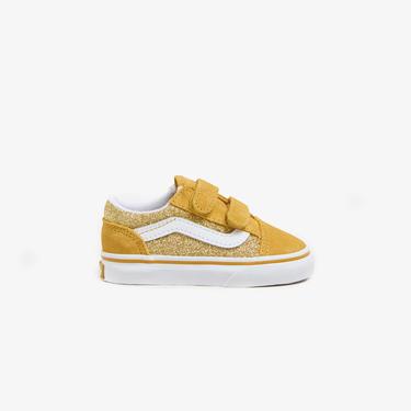  Vans Old Skool Toddler Çocuk Sarı Simli Sneaker