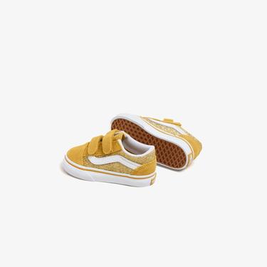  Vans Old Skool Toddler Çocuk Sarı Simli Sneaker