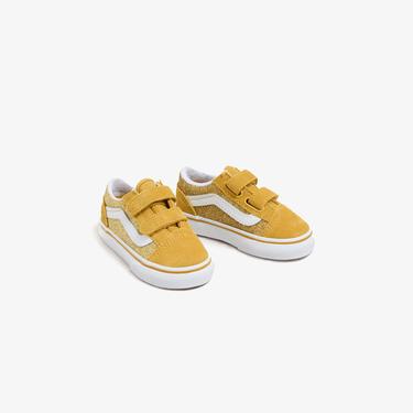  Vans Old Skool Toddler Çocuk Sarı Simli Sneaker