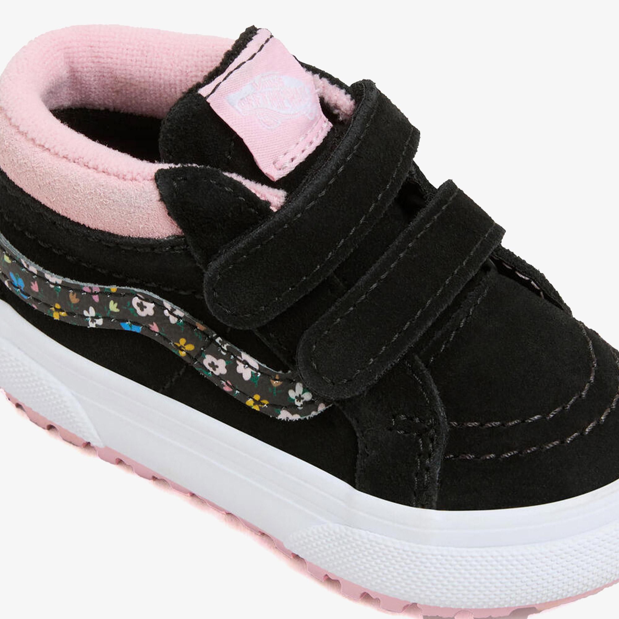 Vans Mte Sk8-Mid Reissue Hook and Loop Çocuk Siyah Pembe Sneaker