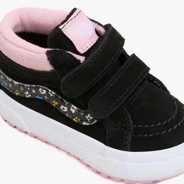  Vans Mte Sk8-Mid Reissue Hook and Loop Çocuk Siyah Pembe Sneaker