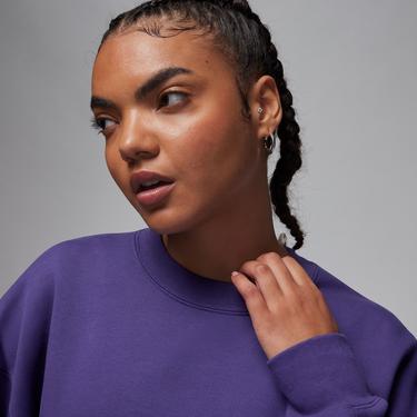  Jordan Flight Fleece Kadın Mor Sweatshirt