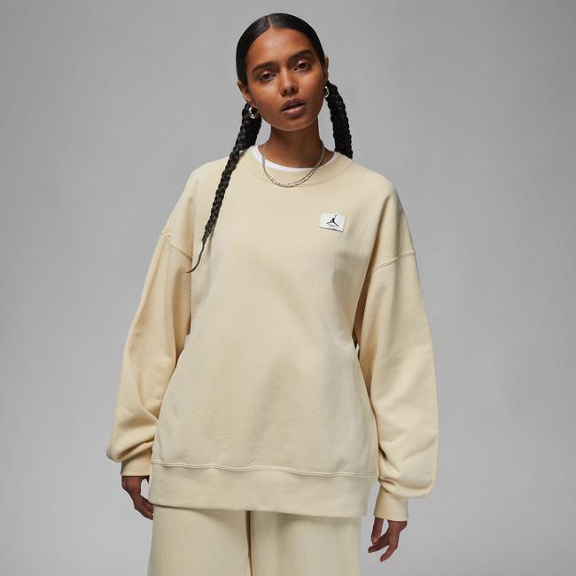  Jordan Flight Fleece Kadın Kahverengi Uzun Kollu T-Shirt