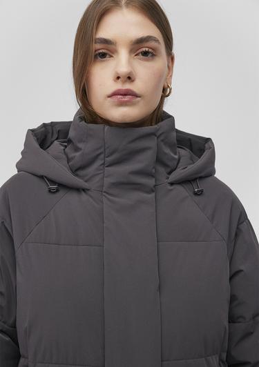  Mavi Kapüşonlu Antraist Şişme Mont 1110225-80106